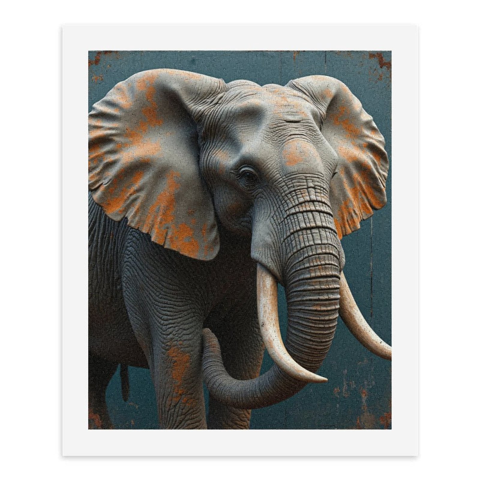 Paint By Numbers Kit for Adults Beginner - DIY Elephant With Textured Ears Canvas Painting Kits for Adults, Frameless Paint By Number for Adults for Home Wall Decor 16x20 Inch