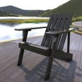 thumbnail image 2 of Irving Outdoor Patio Modern Acacia Wood Adirondack Chair, Black, 2 of 9