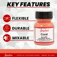 thumbnail image 2 of Angelus Acrylic Leather Paint - Coral, 1 oz, 2 of 9