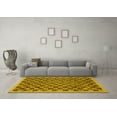 thumbnail image 3 of Ahgly Company Indoor Rectangle Abstract Yellow Modern Area Rugs, 7' x 9', 3 of 4