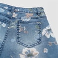 thumbnail image 6 of HOWPAY Womens Jean Shorts Baggy High Waisted Wide Leg Distressed Denim Bottoms With Pockets Stretchy Loose Fit Summer Casual Lounge Shorts Blue L, 6 of 7