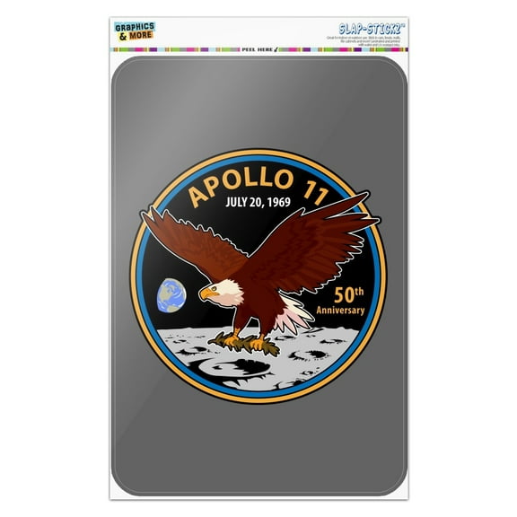 NASA Apollo 11 50th Anniversary Patch with Eagle on The Moon Home Business Office Sign