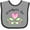 Heather and Black, variant on Inktastic Grandpa's Girl Heart Flowers Girls Baby Bib