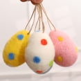 thumbnail image 6 of LAMDAWE 1PCS Easter Eggs Decorations Cute FeltedEggs Easter Crafts Spring Hanging Egg Tree Ornaments for Party Birthday Home Garden Decoration Holiday Easter Tiered Tray Supplies Decor, 6 of 7