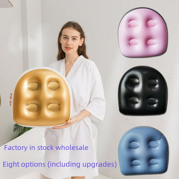 Luxury Inflatable PVC Bath Mat with Suction Cups - Multi-Color Soaking Pad for Bathtubs & Spas, 41x42x15cm - Promotes Relaxation, Blood Circulation & Stress Relief - Easy Inflation, Durable Design -