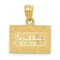 thumbnail image 3 of 14K Yellow Gold Charm Pendant Men'S 19.5 mm 17.5 Enameled United States Flag, 3 of 4