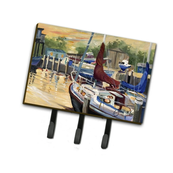 Carolines Treasures JMK1083TH68  Sunset Bay Sailboat Leash or Key Holder Triple multicolor