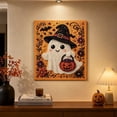 thumbnail image 2 of Halloween Pearl Diamond Art Kit, Pumpkin Ghost DIY Painting Set, 8x8 Inch Wall Decor Craft, Seasonal Home Gift, 2 of 7