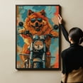 thumbnail image 6 of Chow Chow Dog Poster Riding A Motorcycle - Chow Chow Dog Canvas Wall Art For Bedroom Decor - Boho Bedroom Decor - Mens Gifts Unique, 6 of 6