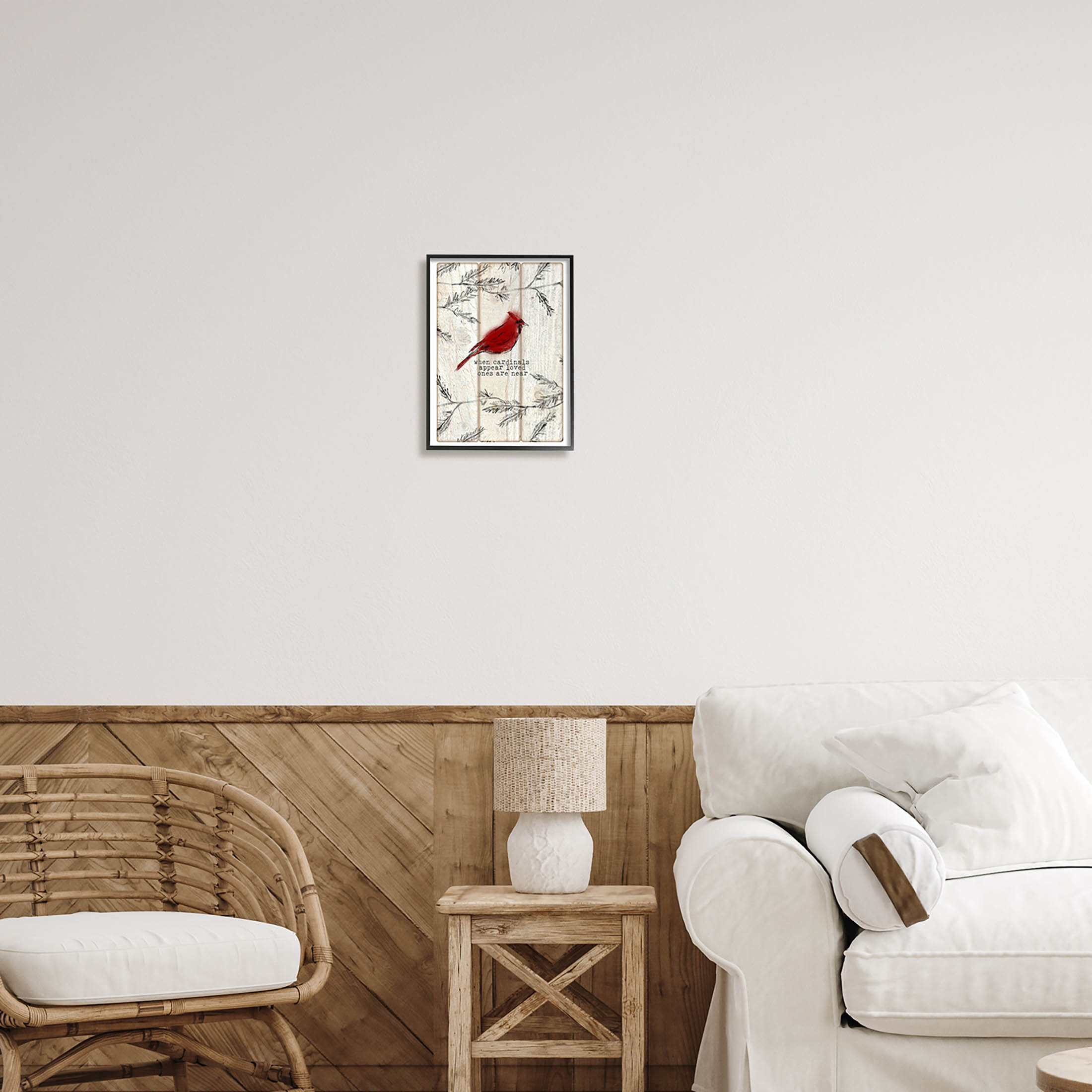 Cardinals Appear Loved Ones Near Phrase Animals & Insects Graphic Art Black Framed Art Print Wall Art