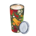 thumbnail image 3 of Kll Begetable Stainless Steel Vacuum Insulated Coffee Cup 20 Oz Insulated Travel Mug Water Cup With Leak-Proof Straw Lid & Flip Lid,1 Metal Straws,1 Cleaning Brush, 3 of 8