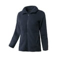 thumbnail image 2 of A2Y Women's Soft Sherpa Front Zipper Side Pockets Jackets Navy S, 2 of 3