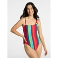 thumbnail image 6 of Time and Tru Women's and Women's Plus One Shoulder One Piece Swimsuit, Sizes XS-3X, Family Swim, 6 of 6