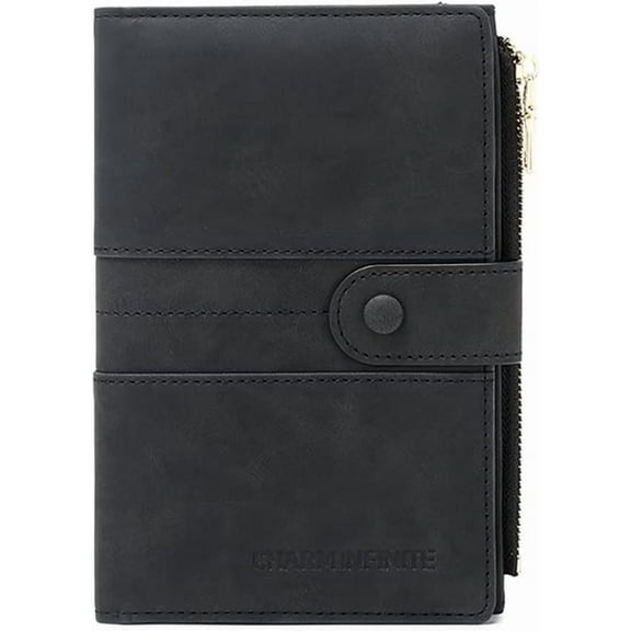 Passport and Card Holder for Women RFID Blocking Card Case Slim Travel Wallet Change Purse with Vaccine Card Slot