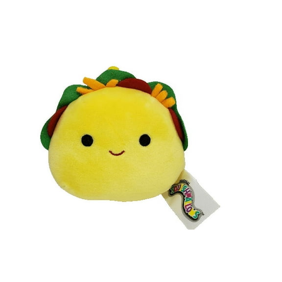 Squishmallows Official Kellytoy Plush 3.5" Tex the Taco Clip-on