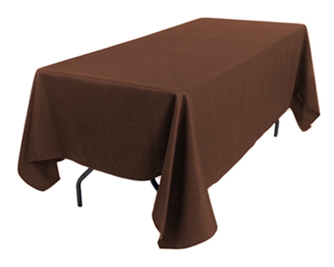 TEKTRUM 70 X 120 INCH 70"X120" RECTANGULAR POLYESTER TABLECLOTH - CHOCOLATE COLOR - Walmart.com