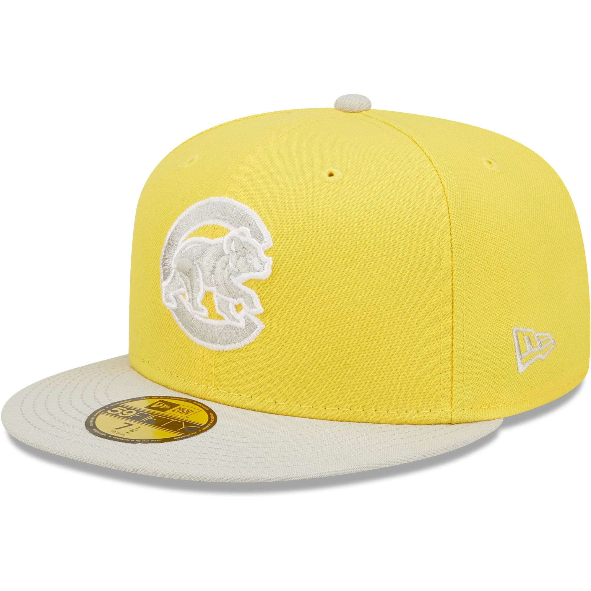 Men's New Era Yellow/Gray Chicago Cubs Spring Color Pack TwoTone