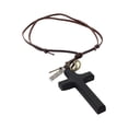 thumbnail image 1 of Cruz Colgante Accesorio Calle Moda Madera Cruz Colgante para Cumpleaños Día de San Valentín Día de Acción de Gracias Regalo para Hombres Negro Fernando COLLAR COLGANTE, 1 of 8