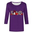 thumbnail image 5 of Jsaierl Womens Valentine's Day Shirts Plus Size Love Heart Graphic Tees Casual 3/4 Sleeve Blouse Round Neck Holiday T-shirt Tops Spring Clothes for Women, 5 of 5