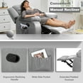 thumbnail image 5 of Lacoo Manual Wall Hugger Recliner with Massage, Taupe Microfiber, 5 of 12