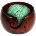 thumbnail image 2 of Wooden Yarn Bowl Round Crochet Bowl Holder with Holes Pine Knitting Yarn Bowls Wooden Weaving Thread Bowl with Lid Portable Yarn Storage Bowl for DIY Knitting Crafts 5.9x5.9x3inch, 2 of 5