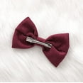 thumbnail image 5 of Styles I Love Toddler Girls Buttons Ruffle Long Sleeve Solid Corduroy Dress with Bow Hair Clip 2pcs Fall Winter Dressy Outfit (Burgundy, 24 Months), 5 of 5