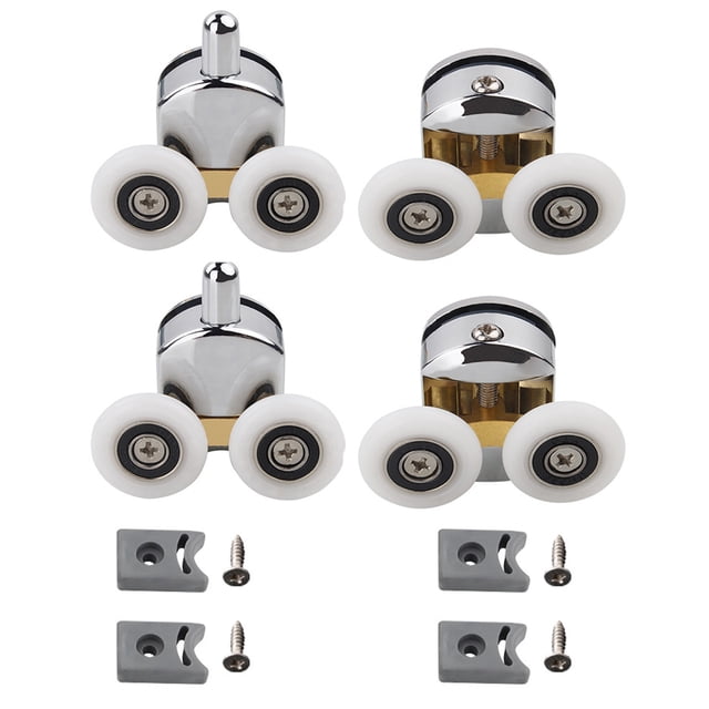 Rodillos para puertas de ducha Rodillos para puertas de ducha corredizas de repuesto para el hogar de 25 mm de diámetro Se adapta a piezas de repuesto para baños de vidrio de 4 a 6 mm zhuoxua STOL