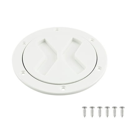

ABS Round Deck Inspection Hatch Cover Plastic Boat Twist Screw Out Deck Inspection Plate Marine Yacht Accessories White