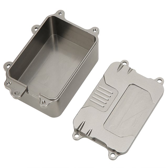Caja RC ESC, Caja de Receptor de Plata de Metal Portátil para 1/10 RC CRAWLER CAR