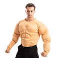 thumbnail image 6 of Joyfy Halloween Men's Muscle Suit, Muscle Shirt, Funny Adult Costumes, Body Builder Costume for Halloween Party Cosplay, 6 of 8