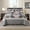 Grey-border, variant on HoneiLife Pink Uptown Floral Microfiber Quilt Set, King - Lightweight