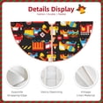 thumbnail image 3 of Rateoe Construction Truck Pattern Christmas Tree Skirt with Ties , Christmas Tree Decorations, Farmhouse Christmas Decor Xmas Holiday Decorations-48", 3 of 6
