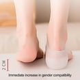 thumbnail image 7 of Tnobhg 1 Pair Heightening Pads Invisible Detachable Translucent Breathable Unisex Concealed Footbed Enhancers Soft Height Increase Heel Wearable Heel Cushion Inserts, 7 of 7