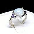 thumbnail image 4 of Milana Statement Ring Purple Cz Heart Fire Opal for Women Ginger Lyne Collection, 4 of 6