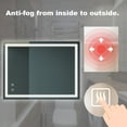 thumbnail image 5 of Lisonu Briiiliant 36"L x 28"W Bathroom Vanity Mirror - Anti- Fog, Dimmable Rectangle Mirror with Front lighting Smart Memory Function, 5 of 7
