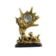 thumbnail image 2 of Reloj de mesa, estatua de Animal, reloj decorativo para estante, estatua artesanal, colección creativa de animales, adorno de escritorio para estante, León Macarena Estatua del reloj, 2 of 8