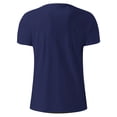 thumbnail image 4 of Mens T-Shirts Short Sleeve Crewneck Knit Texture Shirt Fashion Casual Stretch Tee Shirts Navy,L, 4 of 5