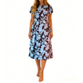 thumbnail image 7 of Gamivast Womens Floral Dress Short Sleeve Round Neck Maxi Dress Tropical Leaf Print Boho Dress A-Line Casual Summer Beach Vacation Trip Holiday Party, 7 of 7