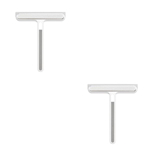 Naiovety Limpiacristales Raspador Baño Ventana Escobilla de goma Limpiaparabrisas Accesorio de limpieza Blanco 2piezas