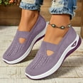thumbnail image 3 of Mepaouo Women's Orthopedic Shoes Breathable Knitted Slip on Sneakers Arch Support Running Loafers, 3 of 6