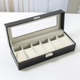 thumbnail image 2 of Watch Box Men For 6 Watches, With Glass Window, 2 of 5
