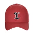 thumbnail image 2 of Daxton Structured Baseball Hat Cap Old English A to Z Letter Number Initial-Red, Letter L, 2 of 4