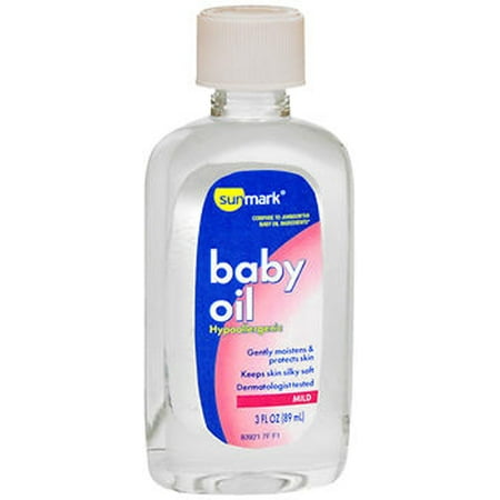 Sunmark Hypoallergenic Baby Oil, 3 Fl. Oz.