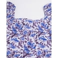 thumbnail image 4 of MoomayaWomens PrintedSquare Neck Summer Dress,Short PuffedSleeves Tiered Cotton Dress, 4 of 8