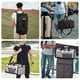 thumbnail image 5 of Bolsa de gimnasio Bosstin para hombre y mujer, bolsa de viaje de 45 litros, bolsa de lona deportiva para gimnasio, fin de semana, mochila nocturna con compartimento para zapatos (gris), 5 of 5