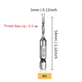 thumbnail image 2 of Broca Avellanadora De Grifo Compuesto Hss Juego De Brocas De Grifo Métricas Vástago Hexagonal Taladro De Rosca De Tornillo De Titanio Para Materiales De Hierro De Aluminio De Madera，6 Uds 2 En 1 Sweethay TO005425-02, 2 of 5