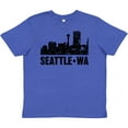 thumbnail image 3 of Inktastic Seattle Skyline Grunge Youth T-Shirt, 3 of 5