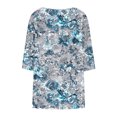 thumbnail image 6 of White 3/4 Sleeve Tops for Women Dressy Womens Graphic Tees Short Sleeve Summer Tops Workout Crop T Shirts for Women Loose Fit Plus Size Shirt Dresses for Curvy Women orders placed, 6 of 7