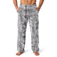 thumbnail image 4 of Havenx Flannel Funny Print Pajama Pants for Men Camouflage Print Straight-Fit Pants with Pockets Flannel Elastic Pj Bottoms Lightweight Breathable Comfort Lounge Sleepwear,Light Green S, 4 of 6
