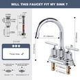 thumbnail image 6 of WOWOW Centerset Bathroom Faucet Chrome Bathroom Sink Faucet, 6 of 7
